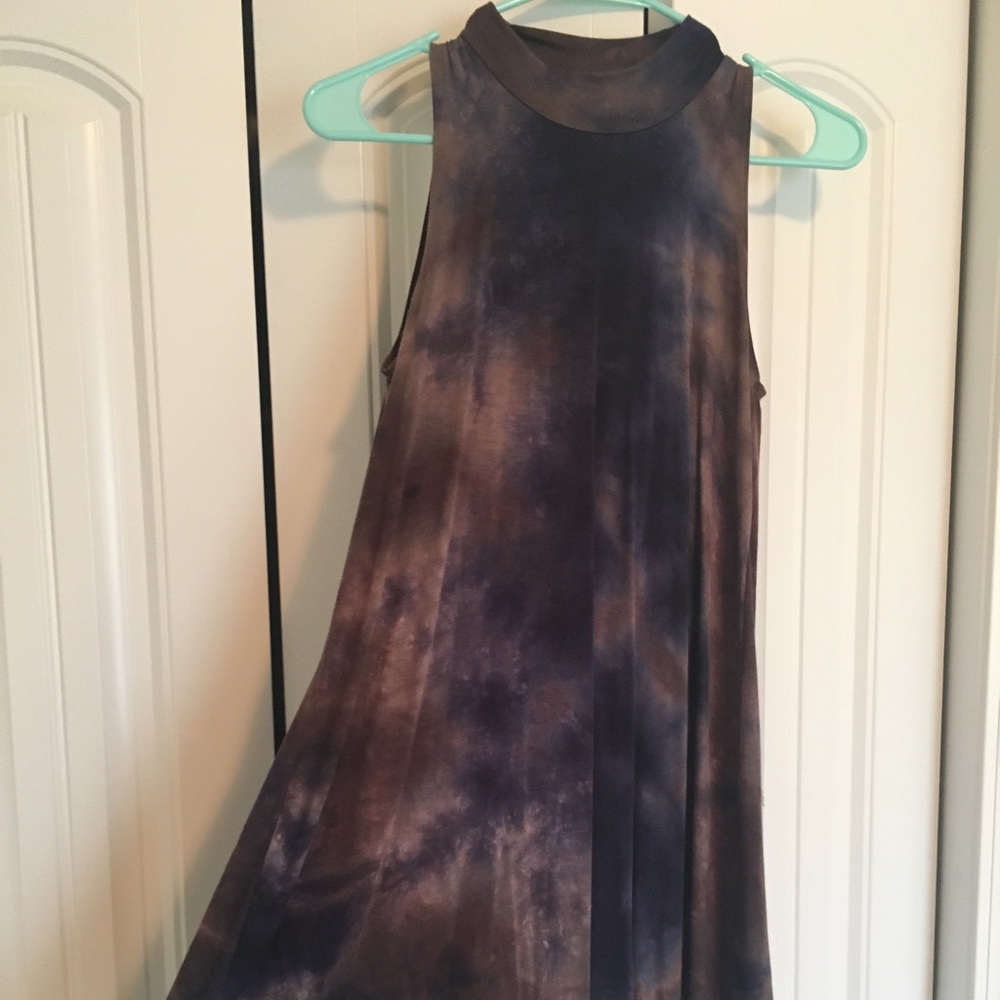 Two marble sleeveless mini dresses